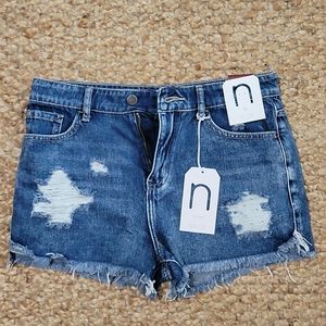 Nature Denim High Rise Cut-off Jean Shorts